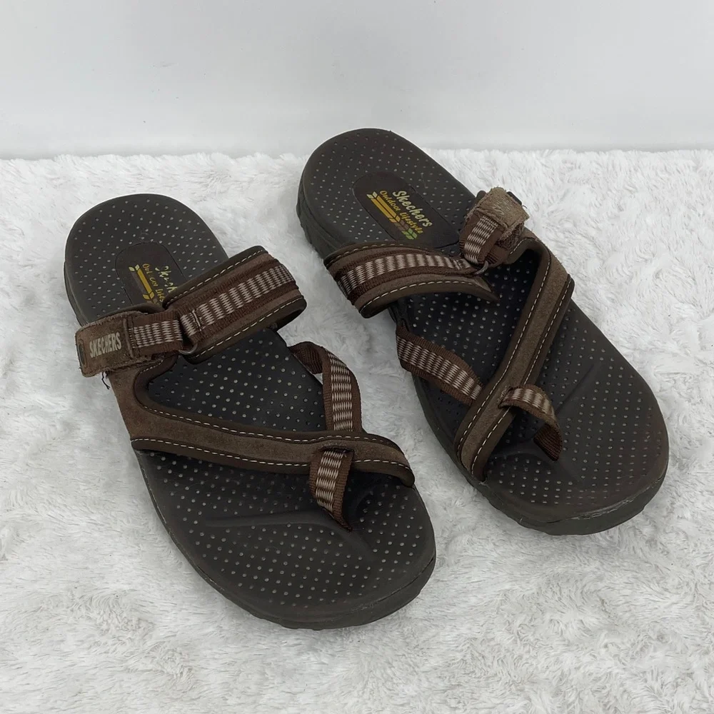 Skechers Brown Strappy Sandals MENS SIZE 10